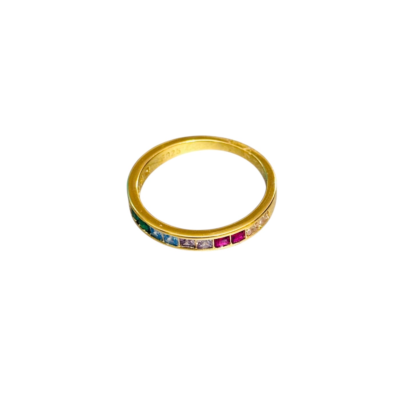Multi color gold plated Silver Band