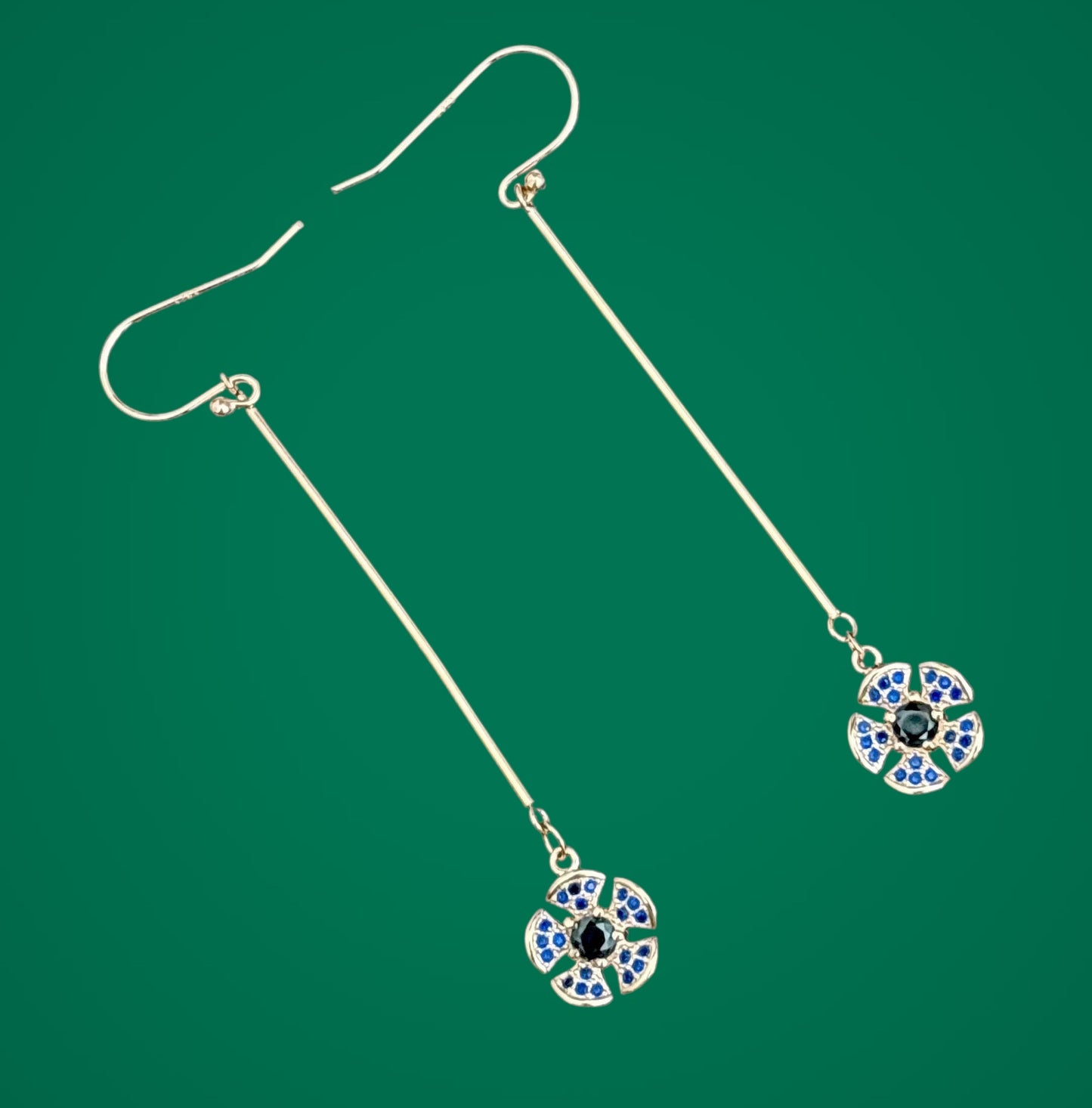 Floral Drop Silver earring