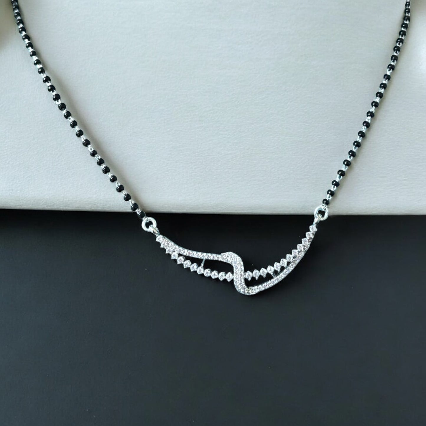 Interwined Silver Mangalsutra