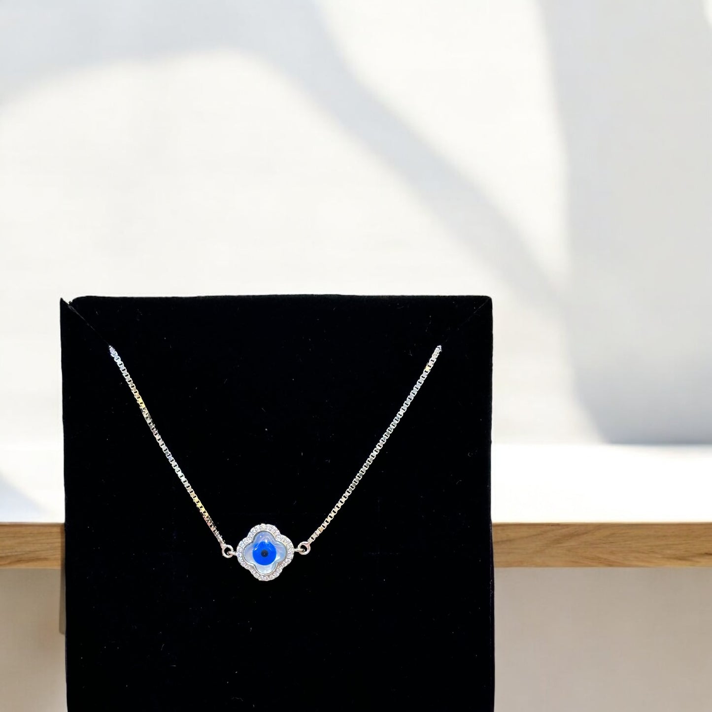 Evil eye flower bracelet