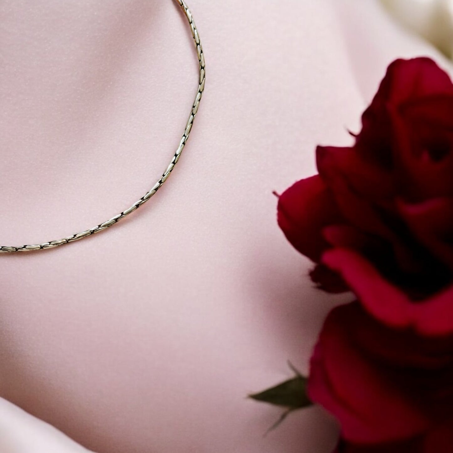 Serpentine Silver Anklets