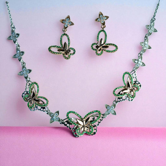 Butterfly Delight - Rose Gold Necklace set
