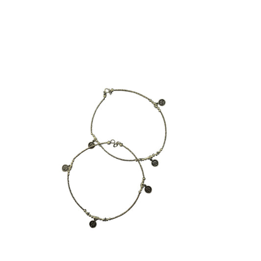 Wish Tree Charm oxidised anklet