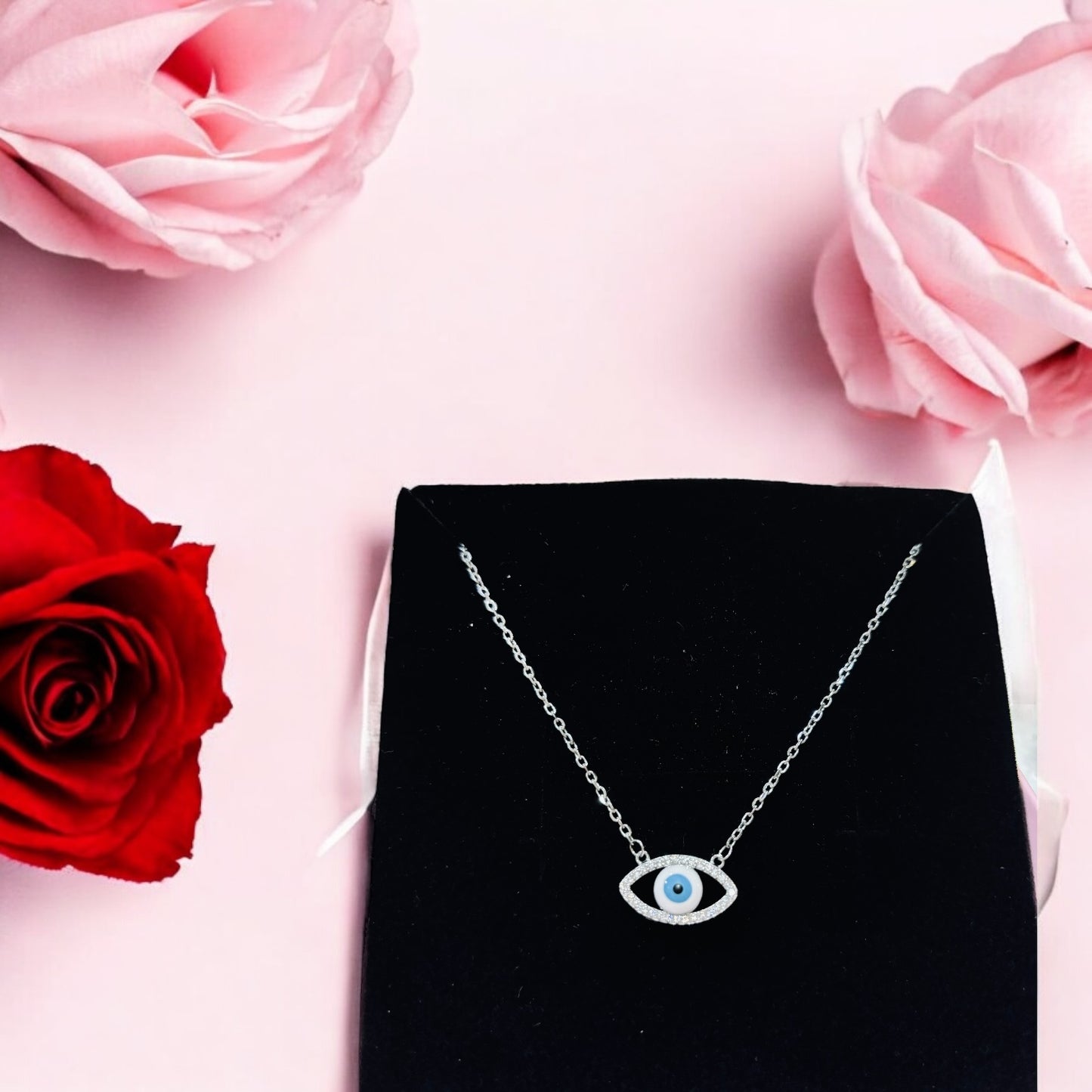 Evil Eye classical silver pendant chain