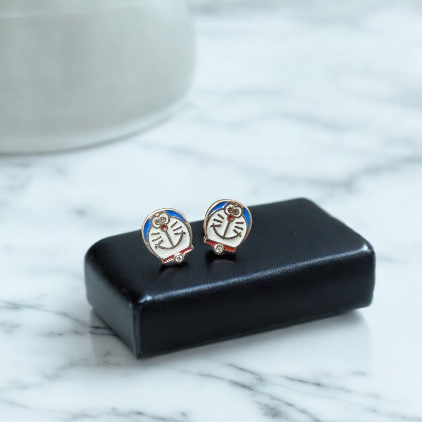 Colorful Doremon Kids Silver Earring