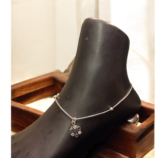 Traditional oxidised anklet