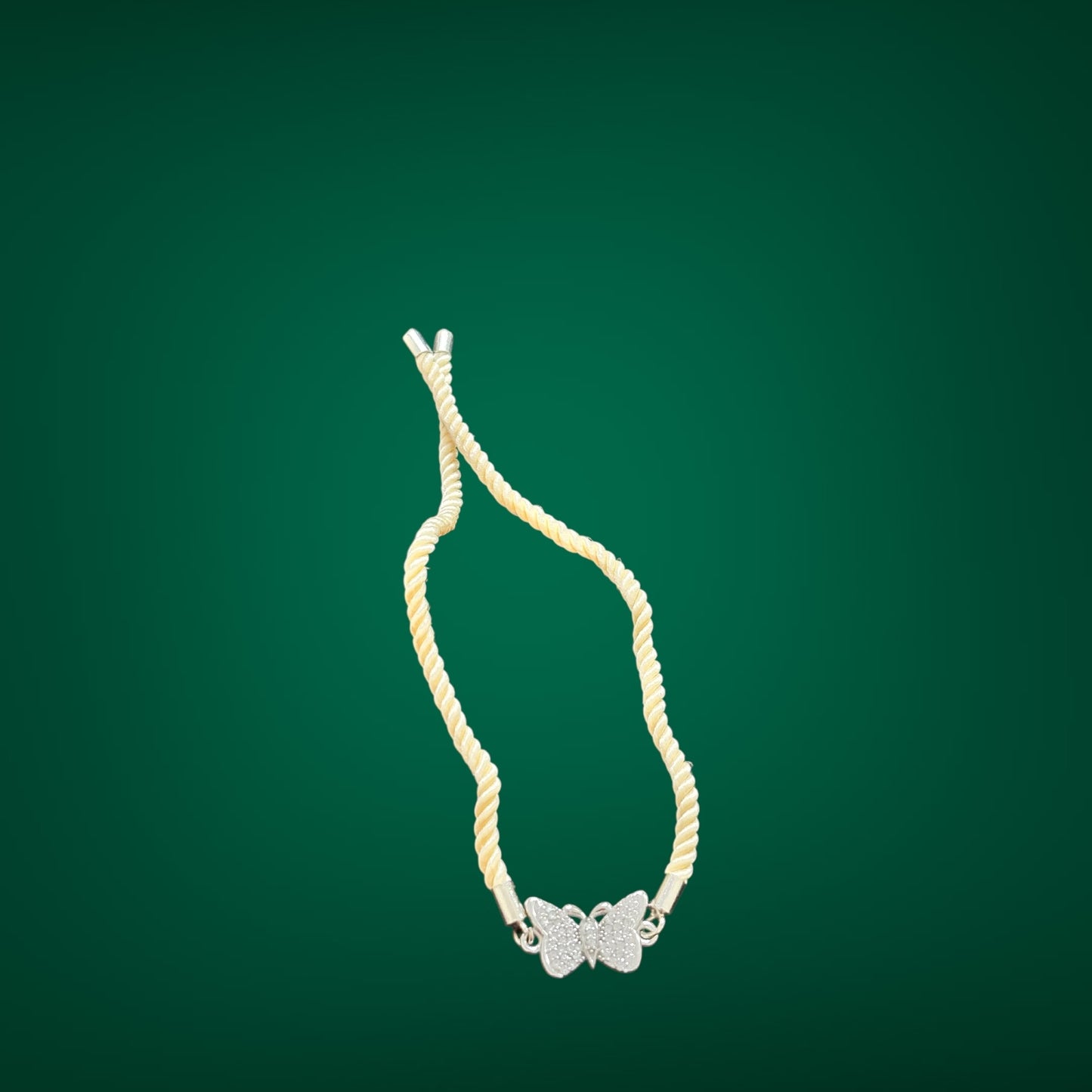 Butterfly Threaded silver bhabhi Rakhi