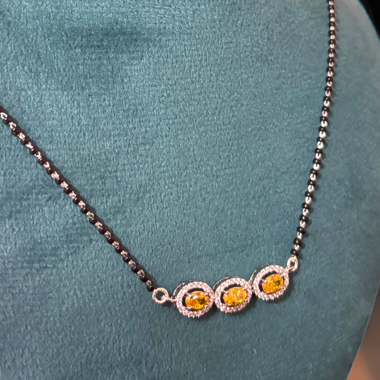 Solitaire Line Mangalsutra Necklace