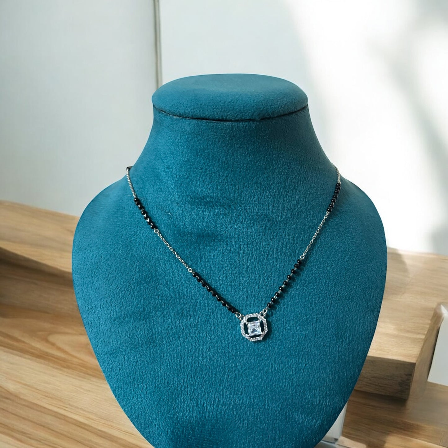 Solitaire silver Mangalsutra Necklace