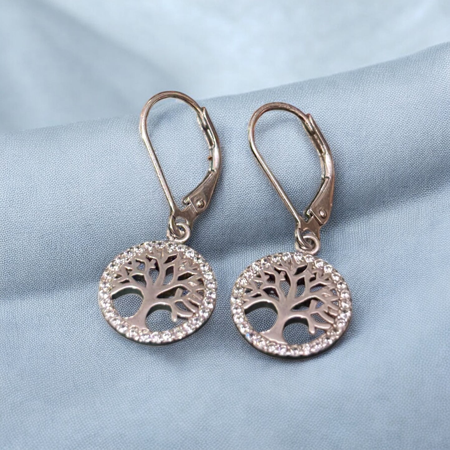 Wish Tree Silver Danglers
