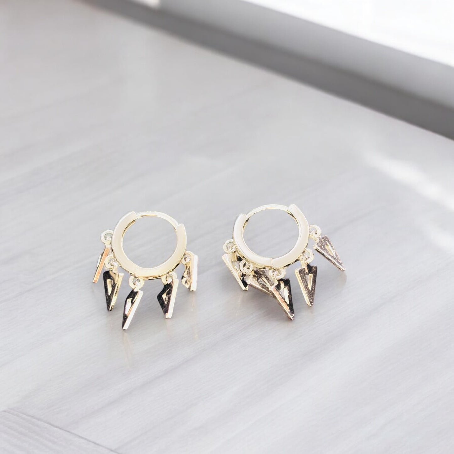 Trigon Charms dangling 925 silver earring