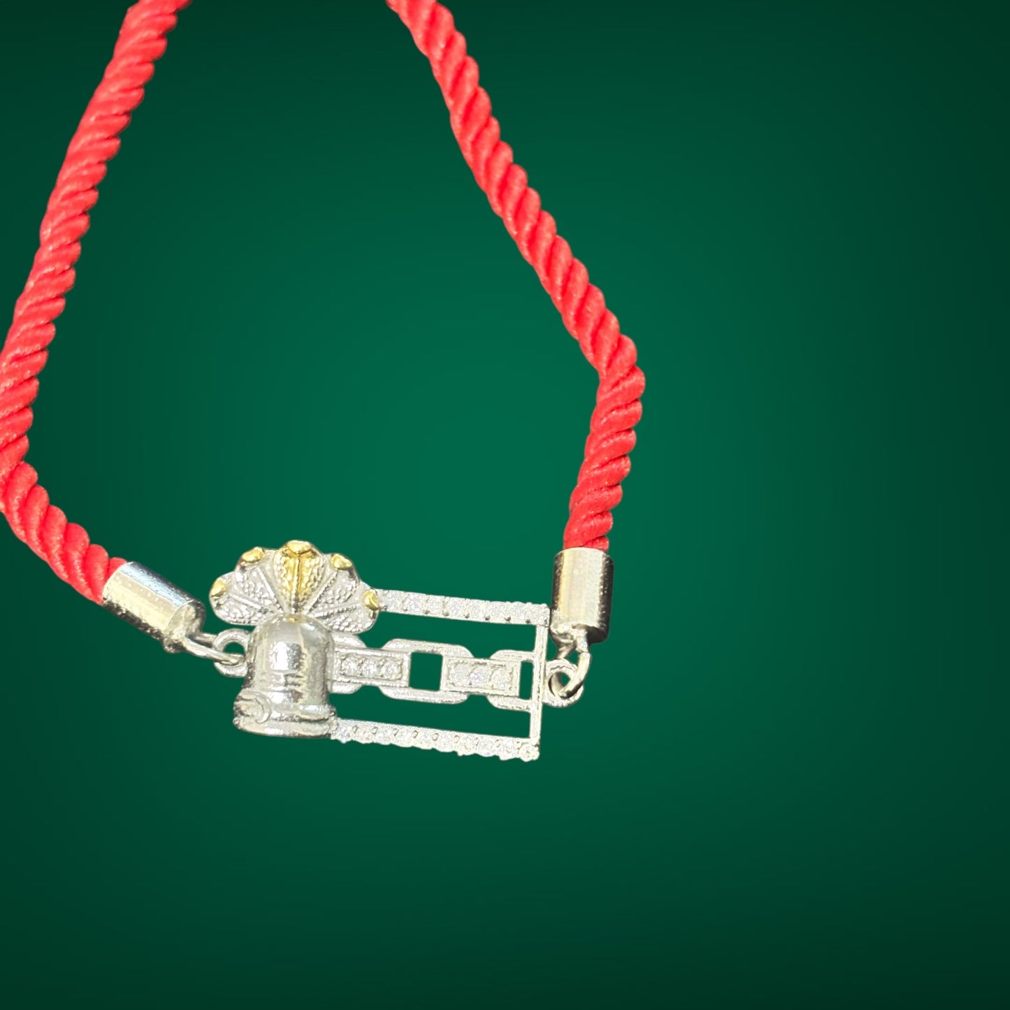 Divine two tone 925 Silver rakhi