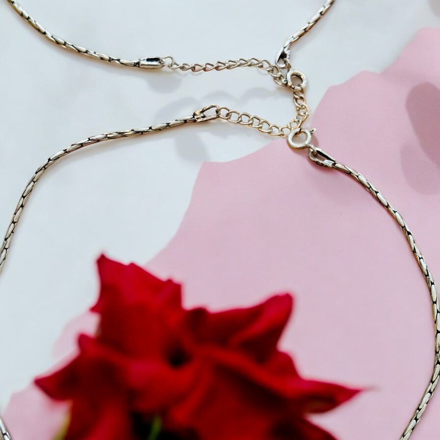 Serpentine Silver Anklets