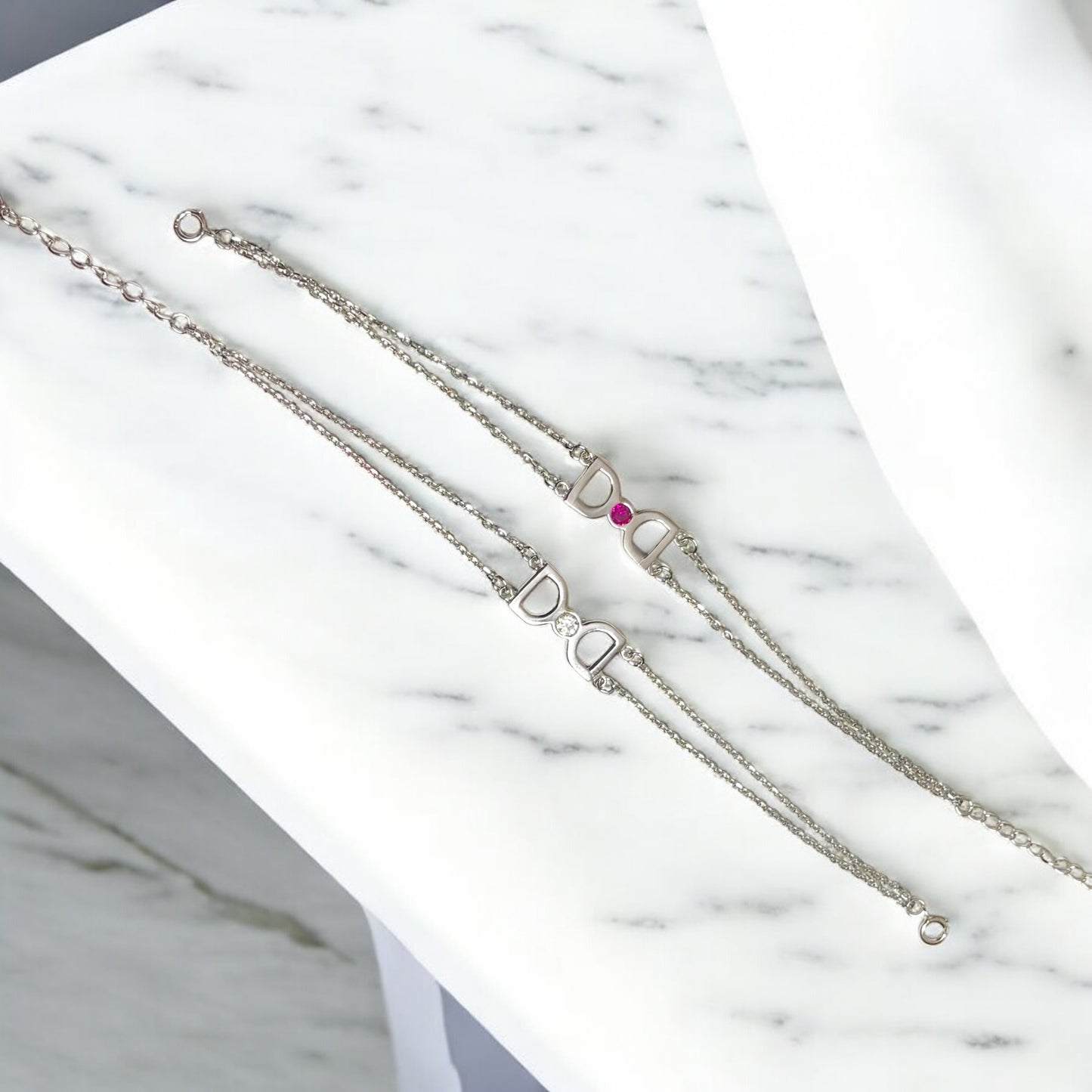 Knotty Bracelet with Stud stone