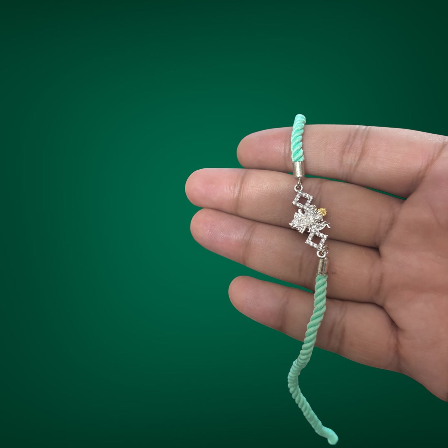 Divine two tone 925 Silver rakhi