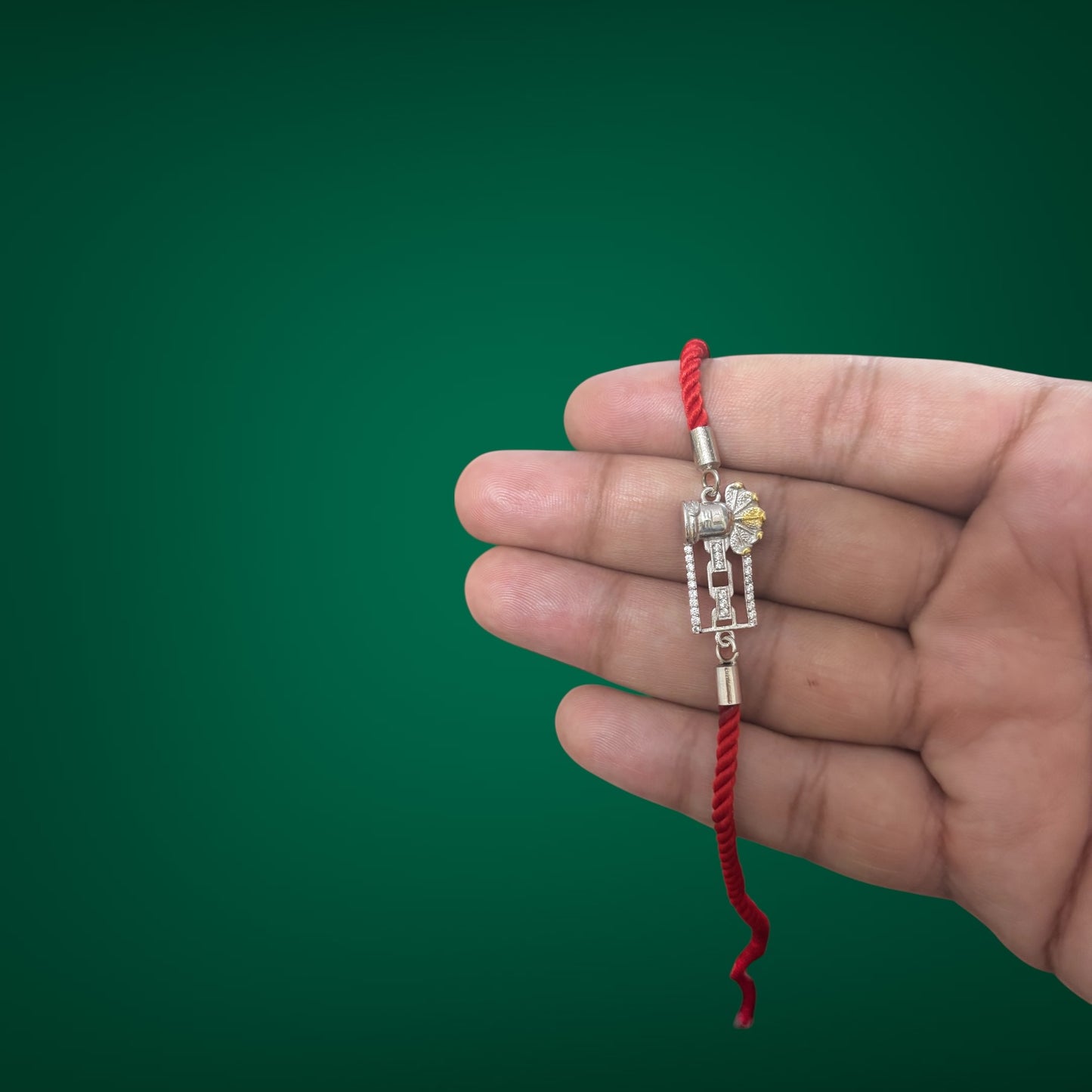 Divine two tone 925 Silver rakhi