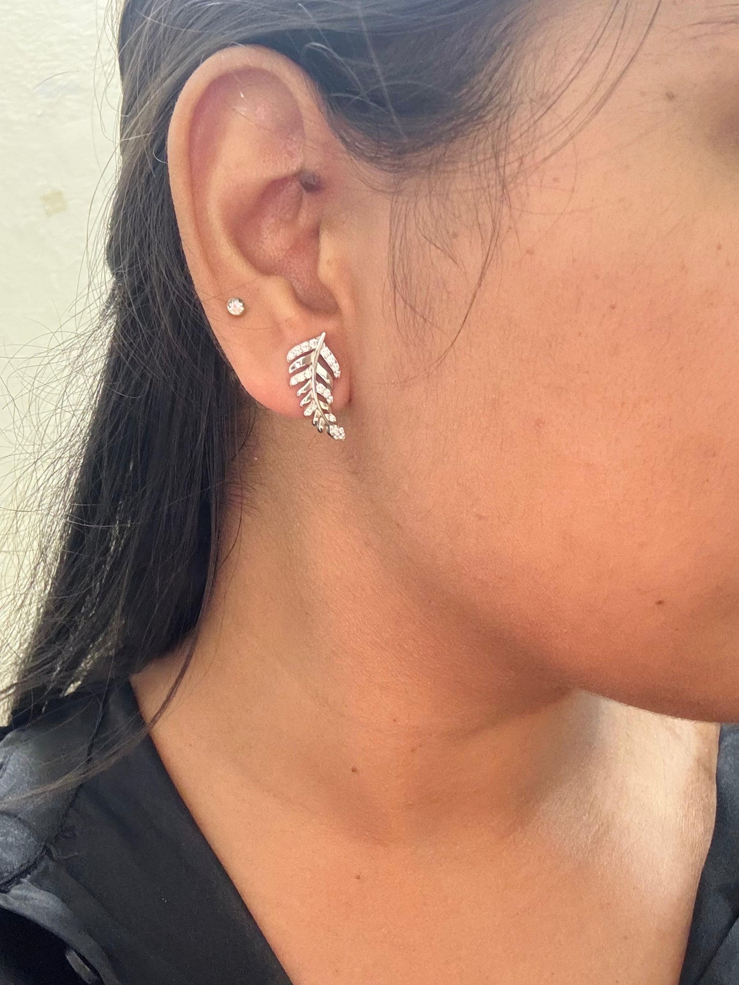 Leafy affair 925 silver earring
