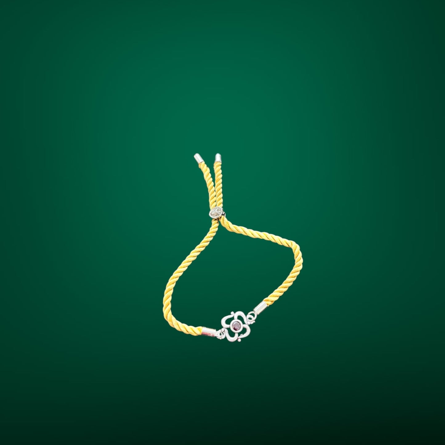 Modern SwastikThreaded Oxidised Rakhi
