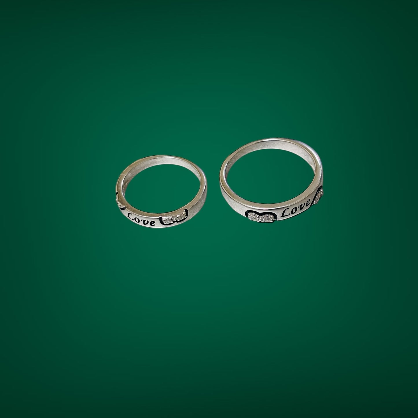 Love engrave couple ring band