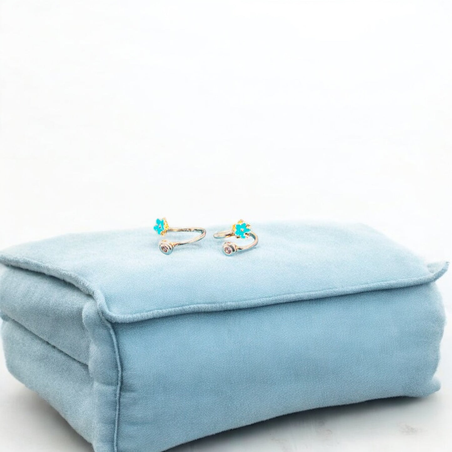 Minimal floral front open toe ring