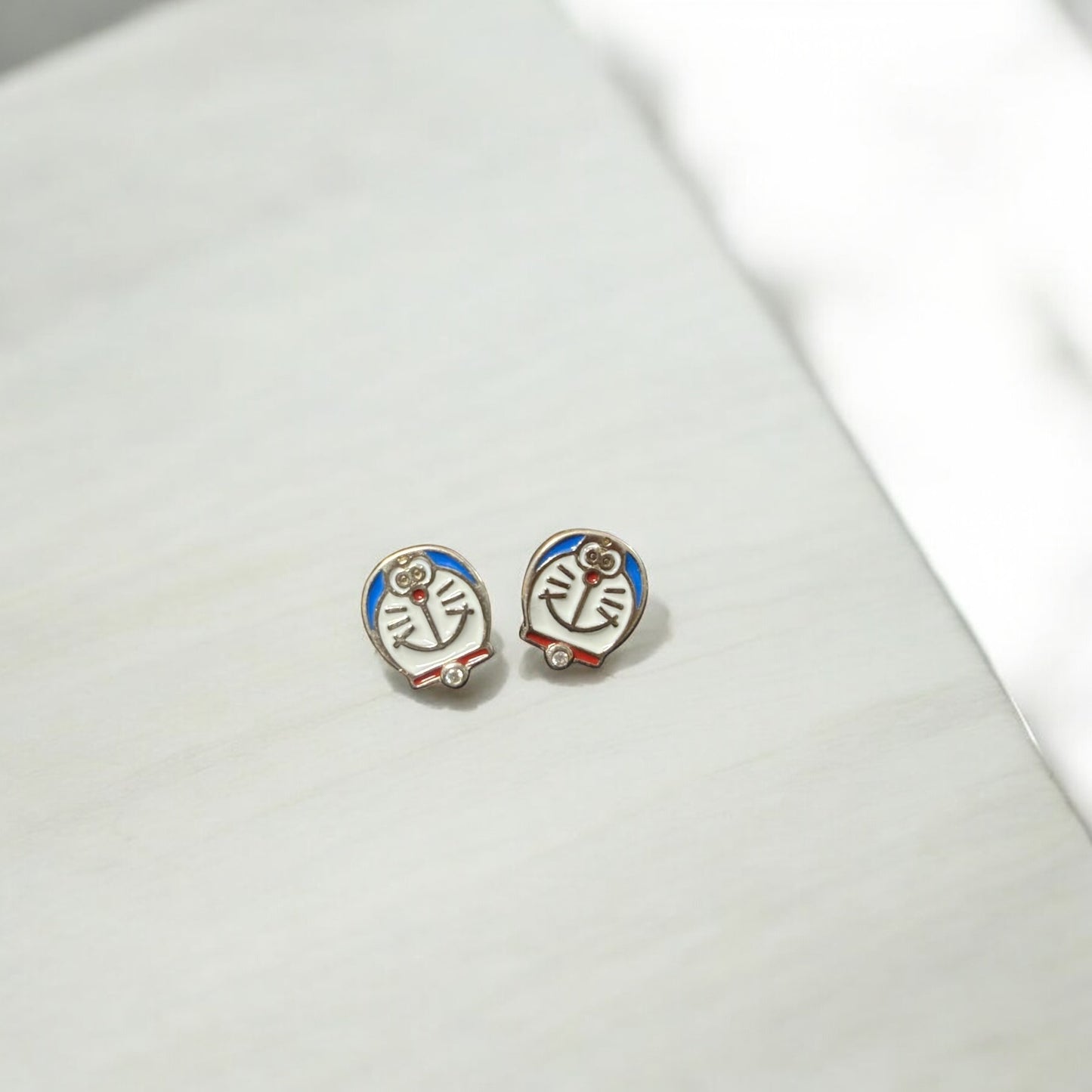 Colorful Doremon Kids Silver Earring