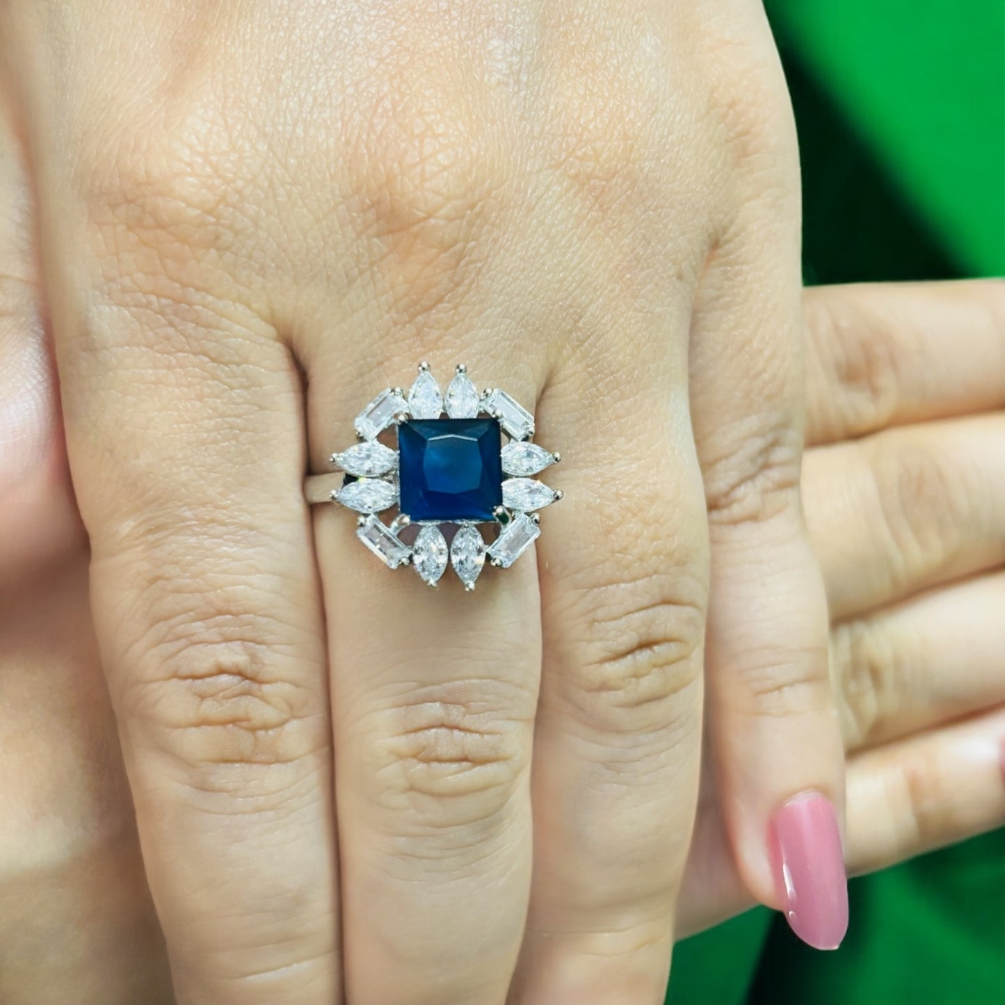 Azure Heirloom – Engagement Ring with Sapphire Light