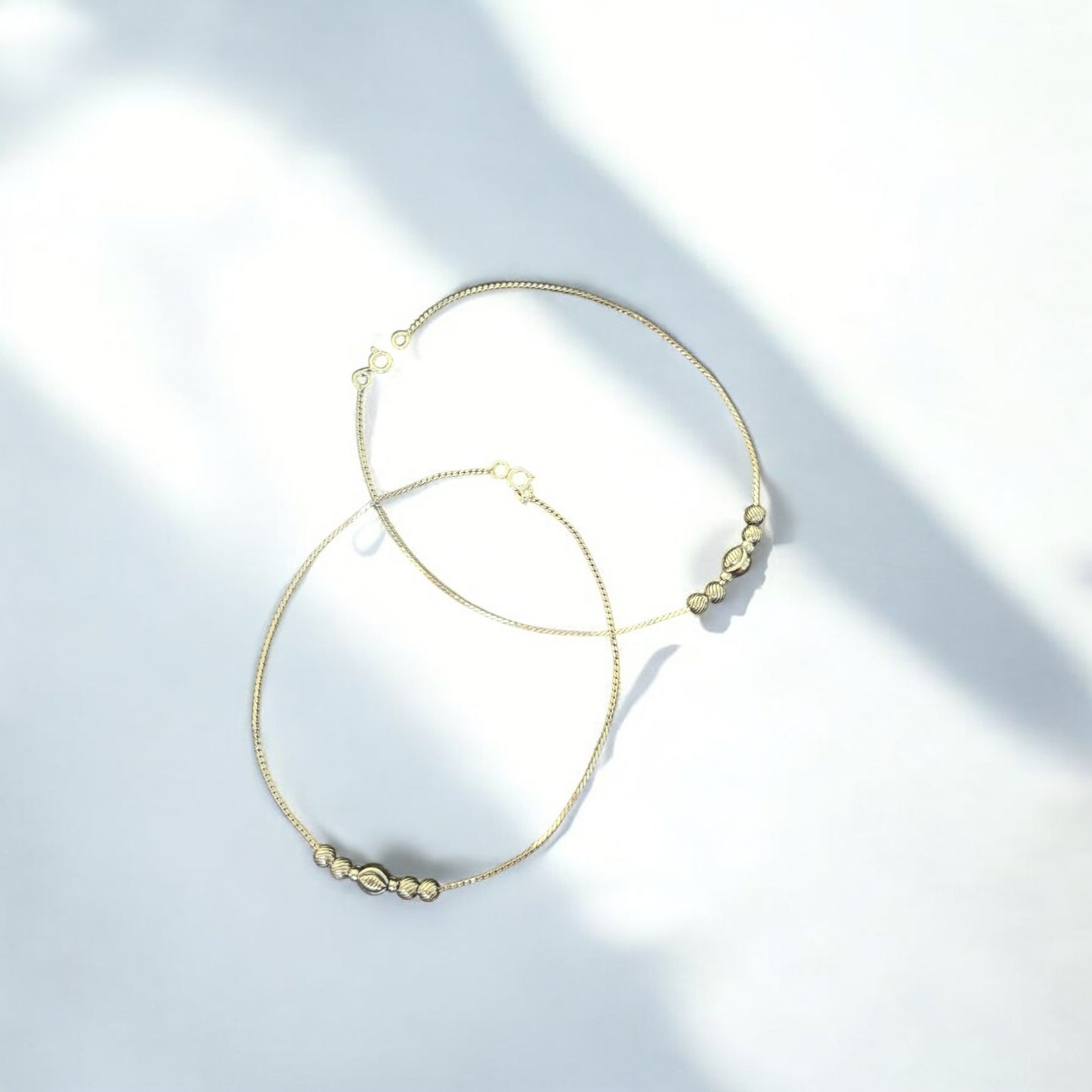 Beaded oxidised 925 Anklet