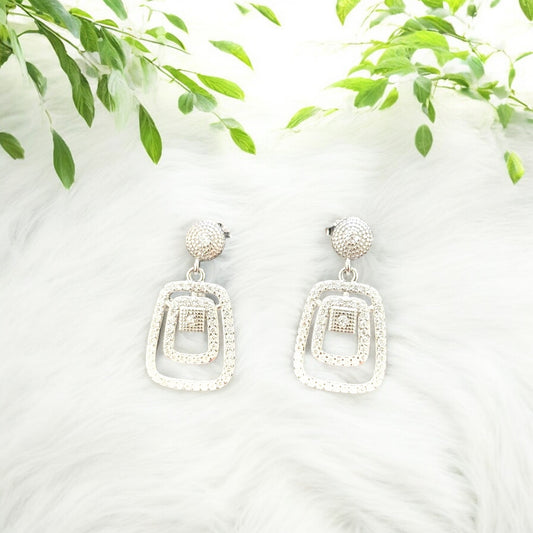 Elegant Drop statement 925 Silver Earring