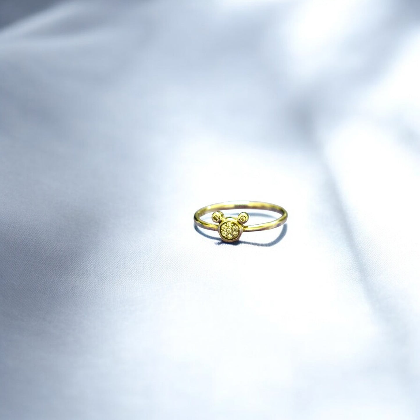 Minimalist Silver Mickey Ring