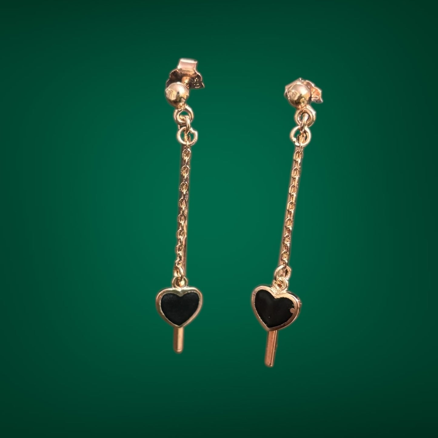 Stick drop with chain Earring