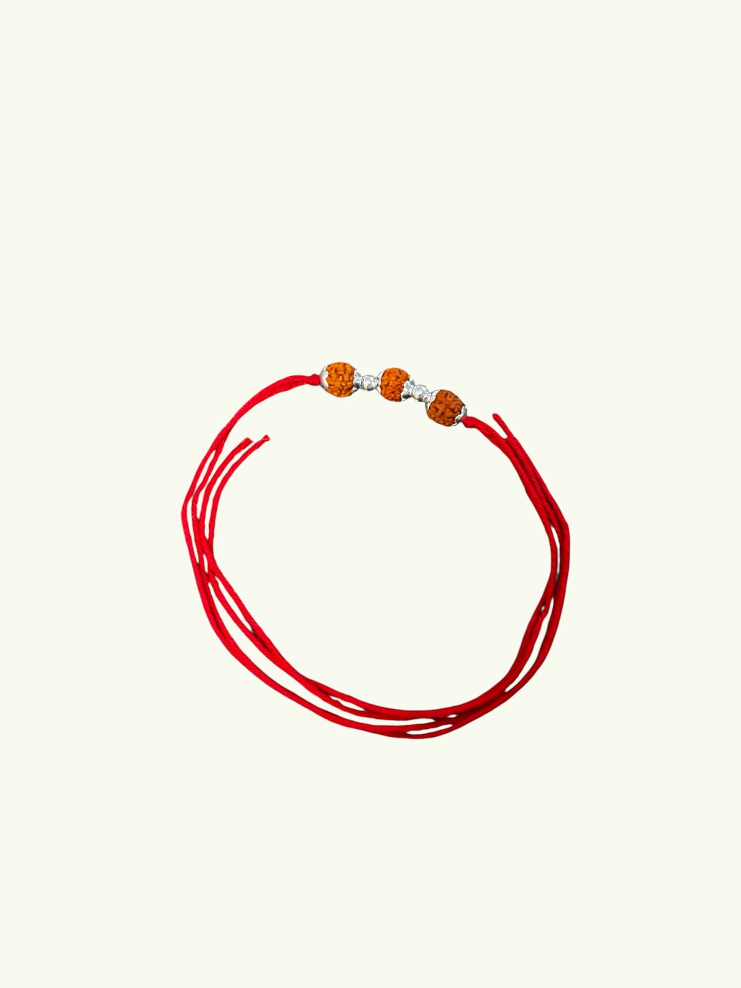 3 Rudraksh silver Rakhi