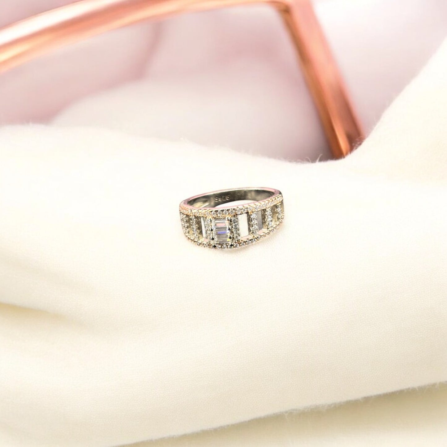 Baguette CZ Premium 925 silver Ring