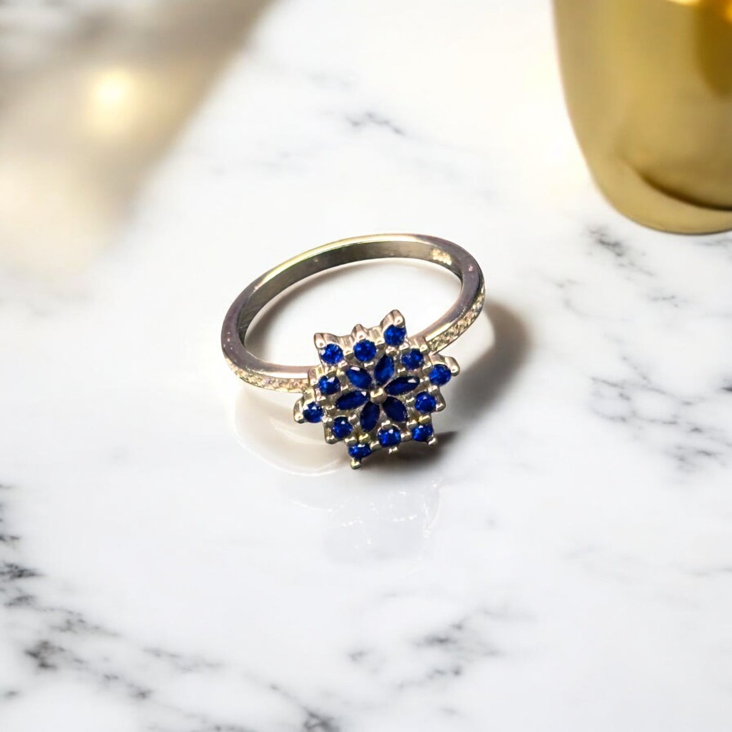 Beautiful 925 silver fan ring