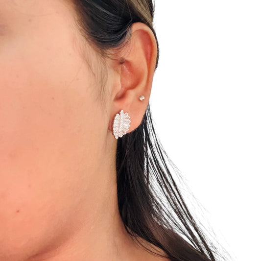Botaniq – Minimal Leafy 925 Silver Studs