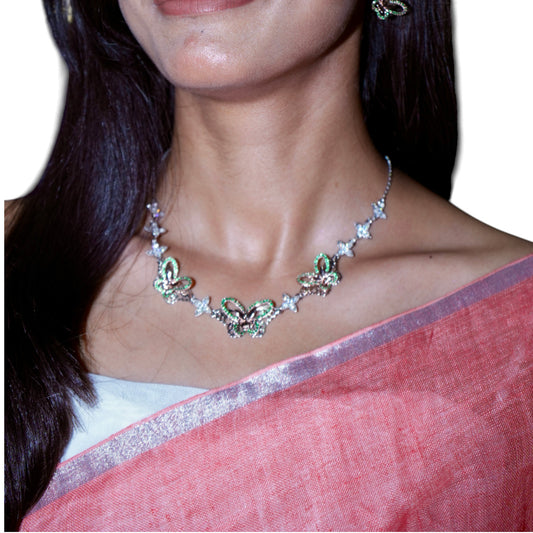 Butterfly Delight - Rose Gold Necklace set