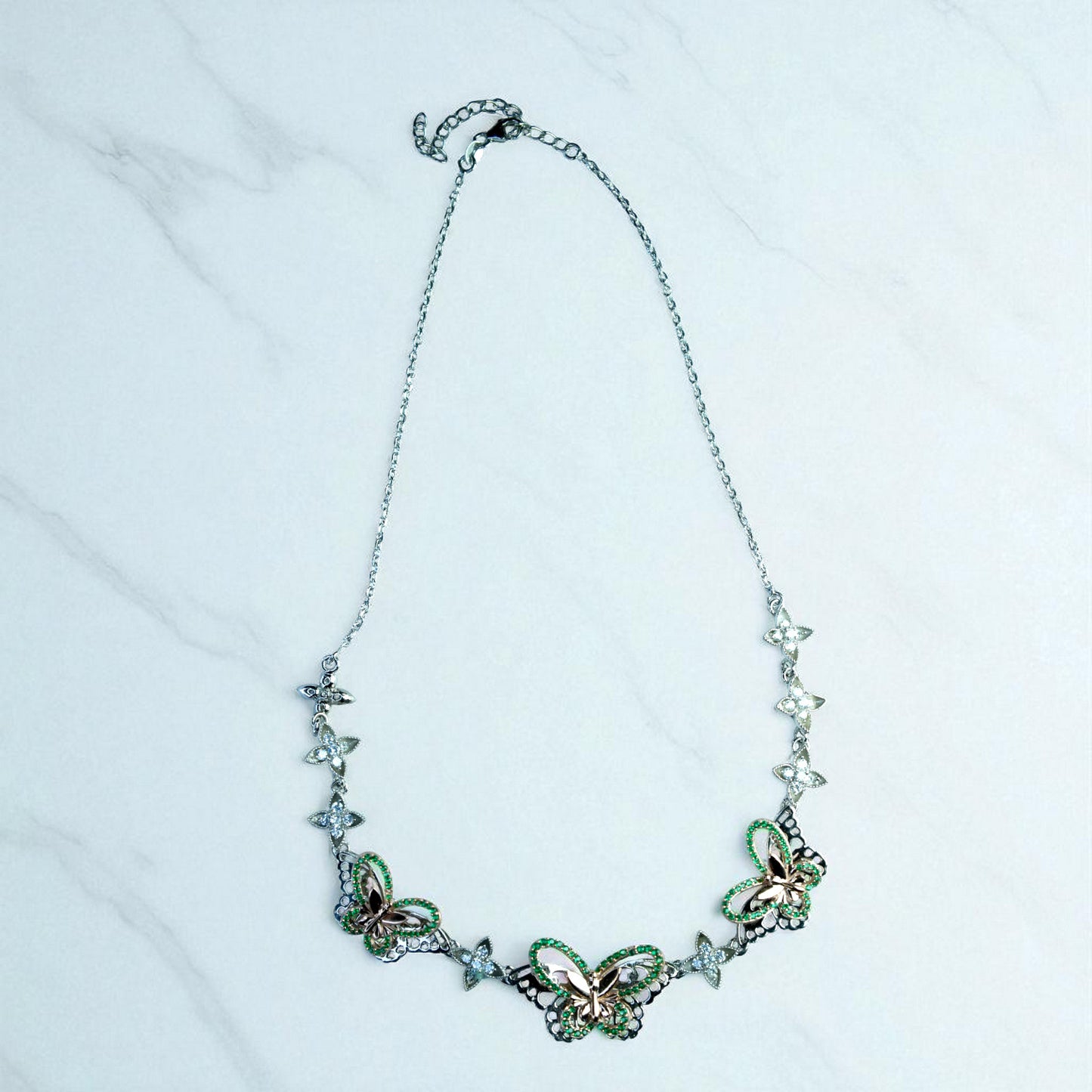 Butterfly Delight - Rose Gold Necklace set
