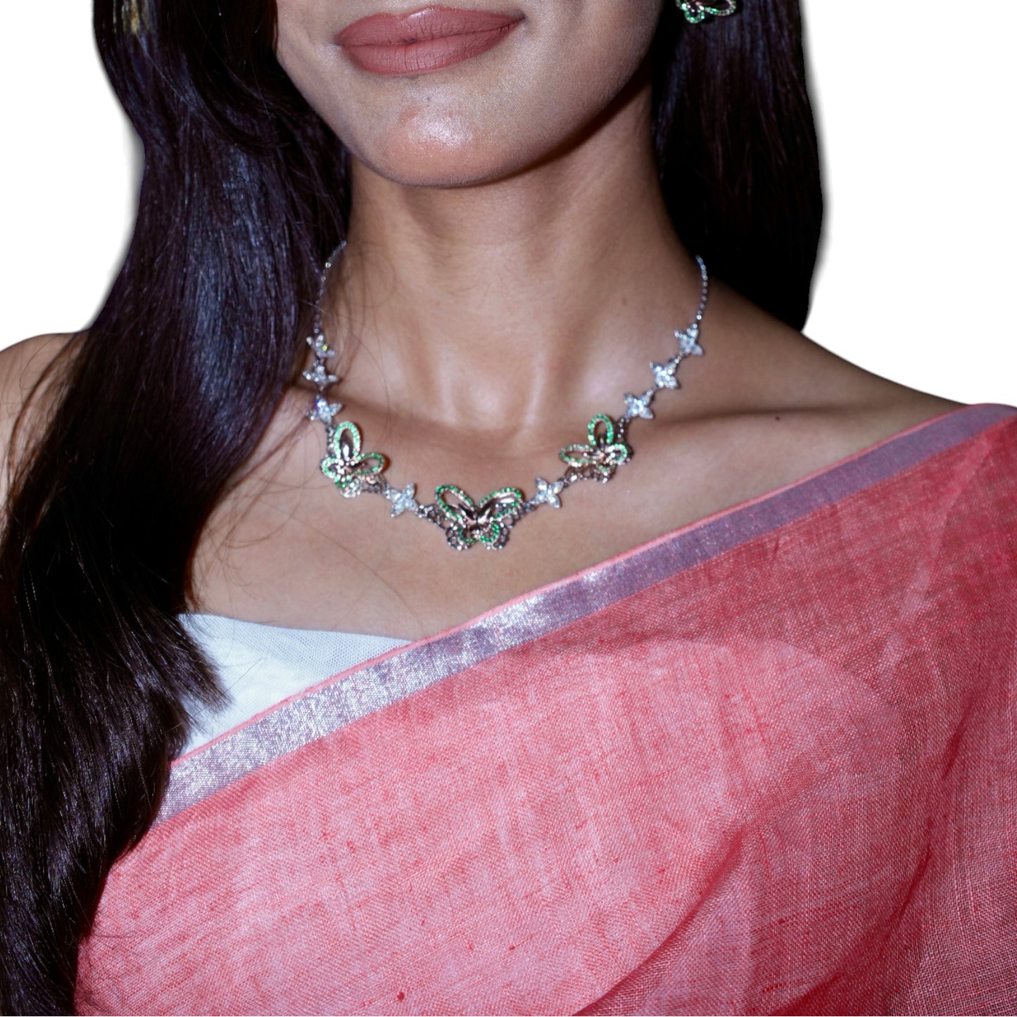 Butterfly Delight - Rose Gold Necklace set
