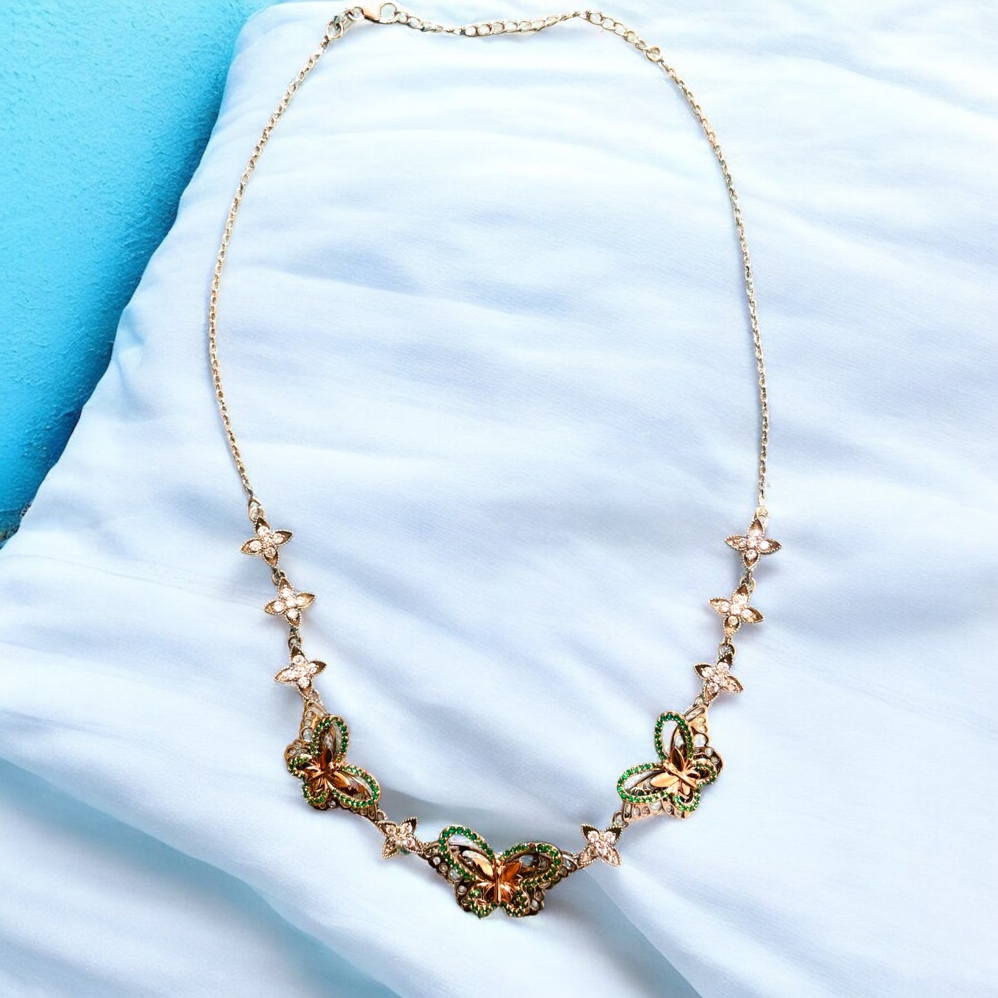 Butterfly Delight - Rose Gold Necklace set