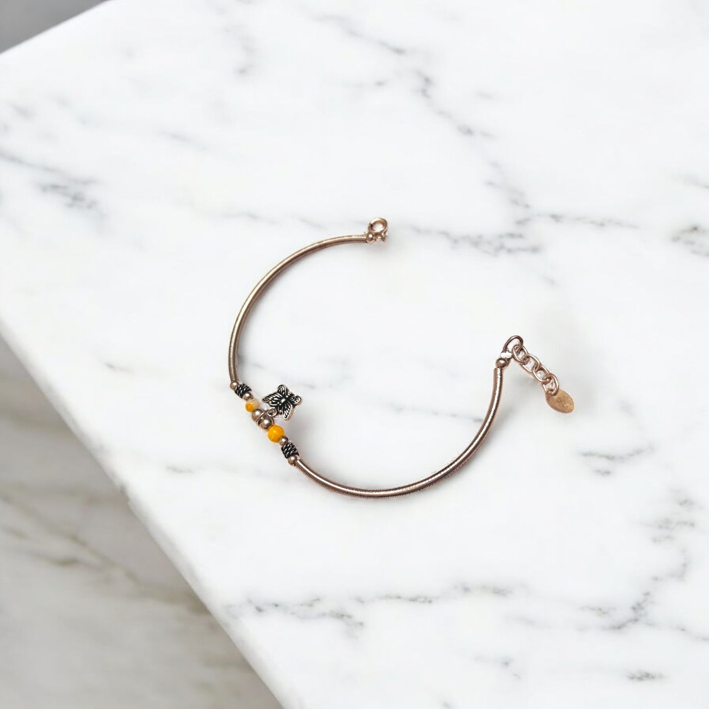 Butterfly oxidised bracelet