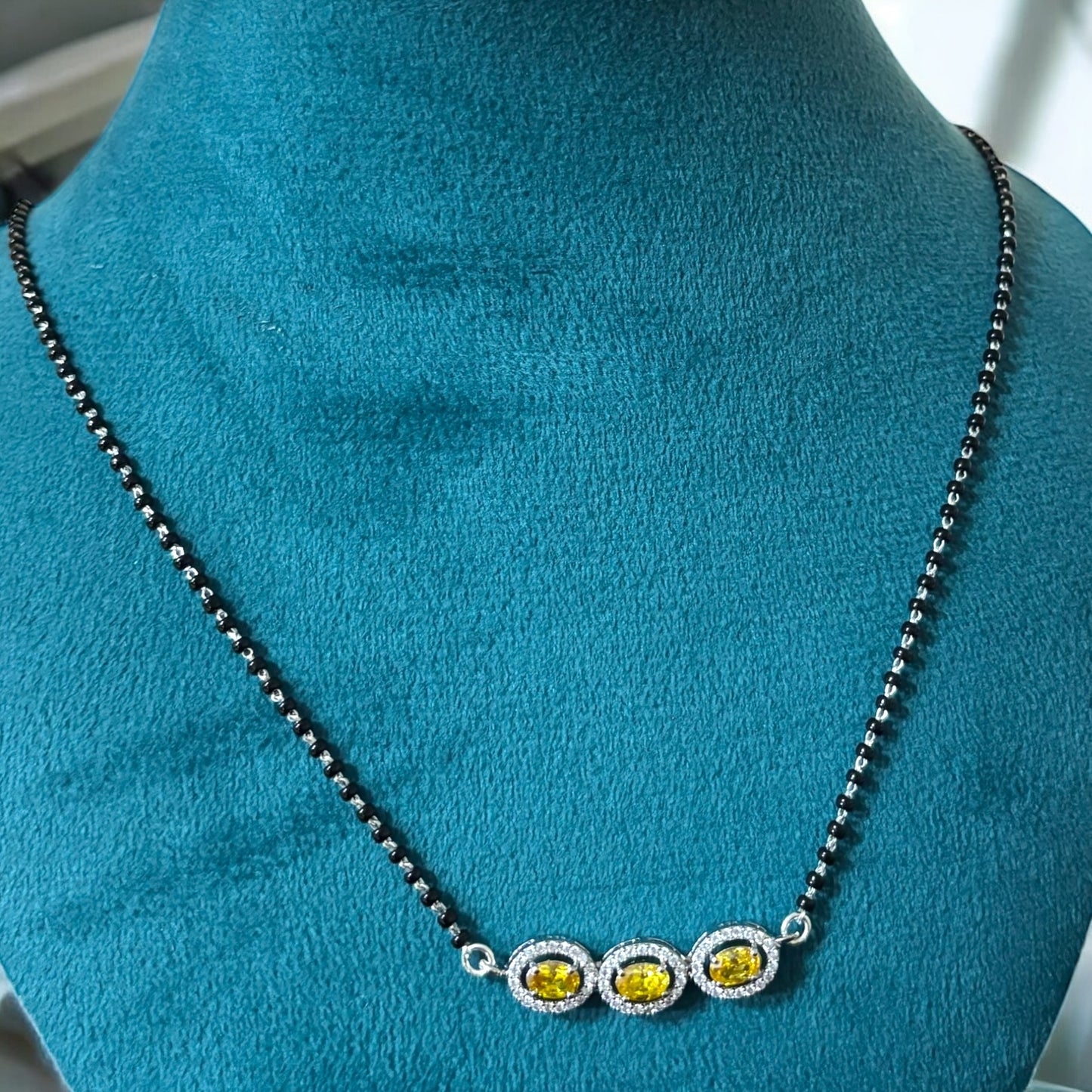 Solitaire Line Mangalsutra Necklace