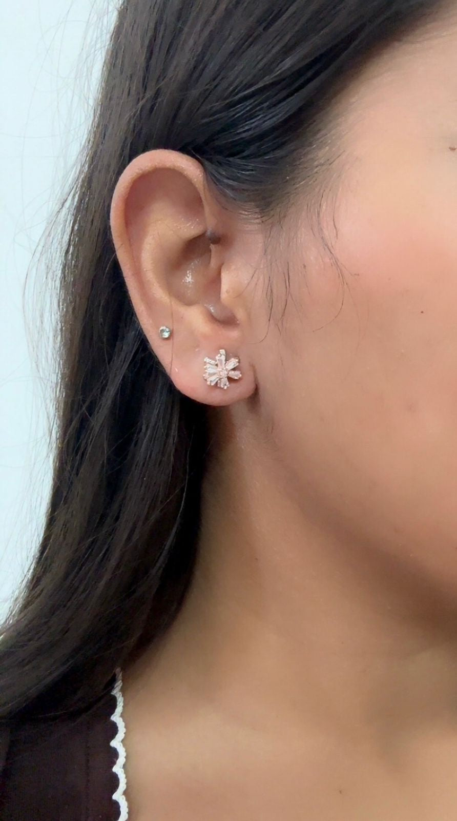 Blooming minimal Silver Earring