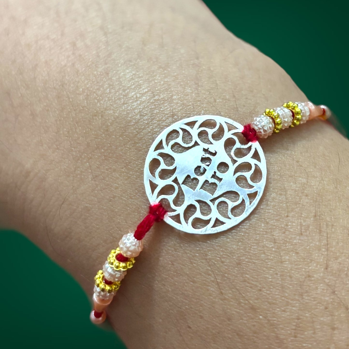 Beautiful Designer Silver Rakhi