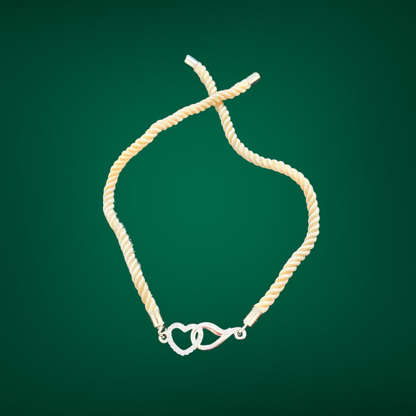 Interlink Heart 925 Silver Bhabhi Rakhi