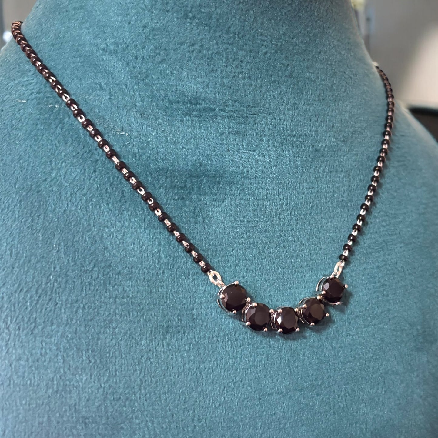 Black Studded Mangalsutra Necklace