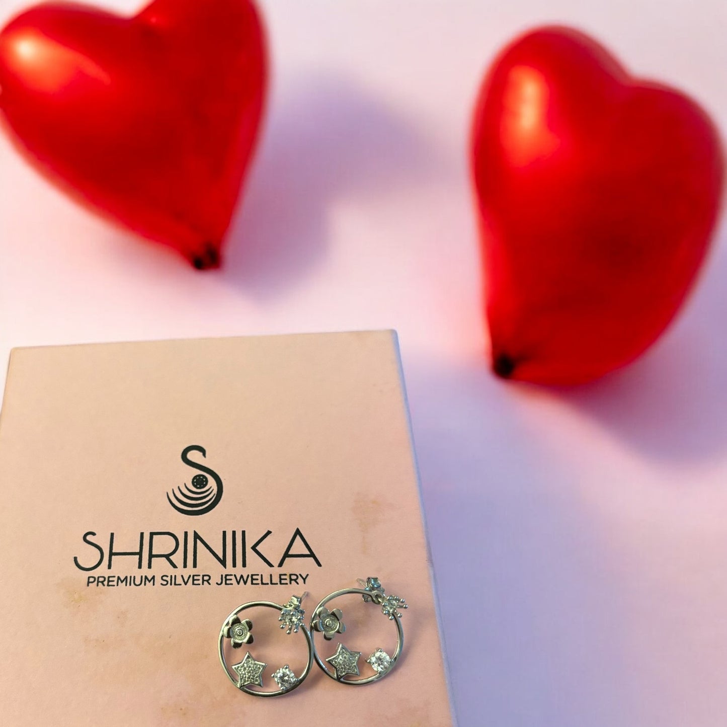 Celestial Circular drop 925 silver earring