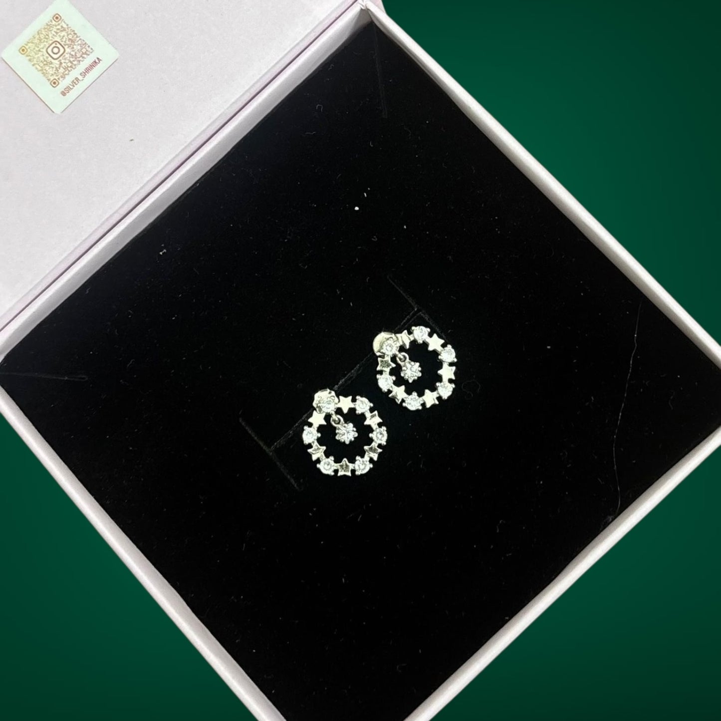 Celestial cluster Silver earring