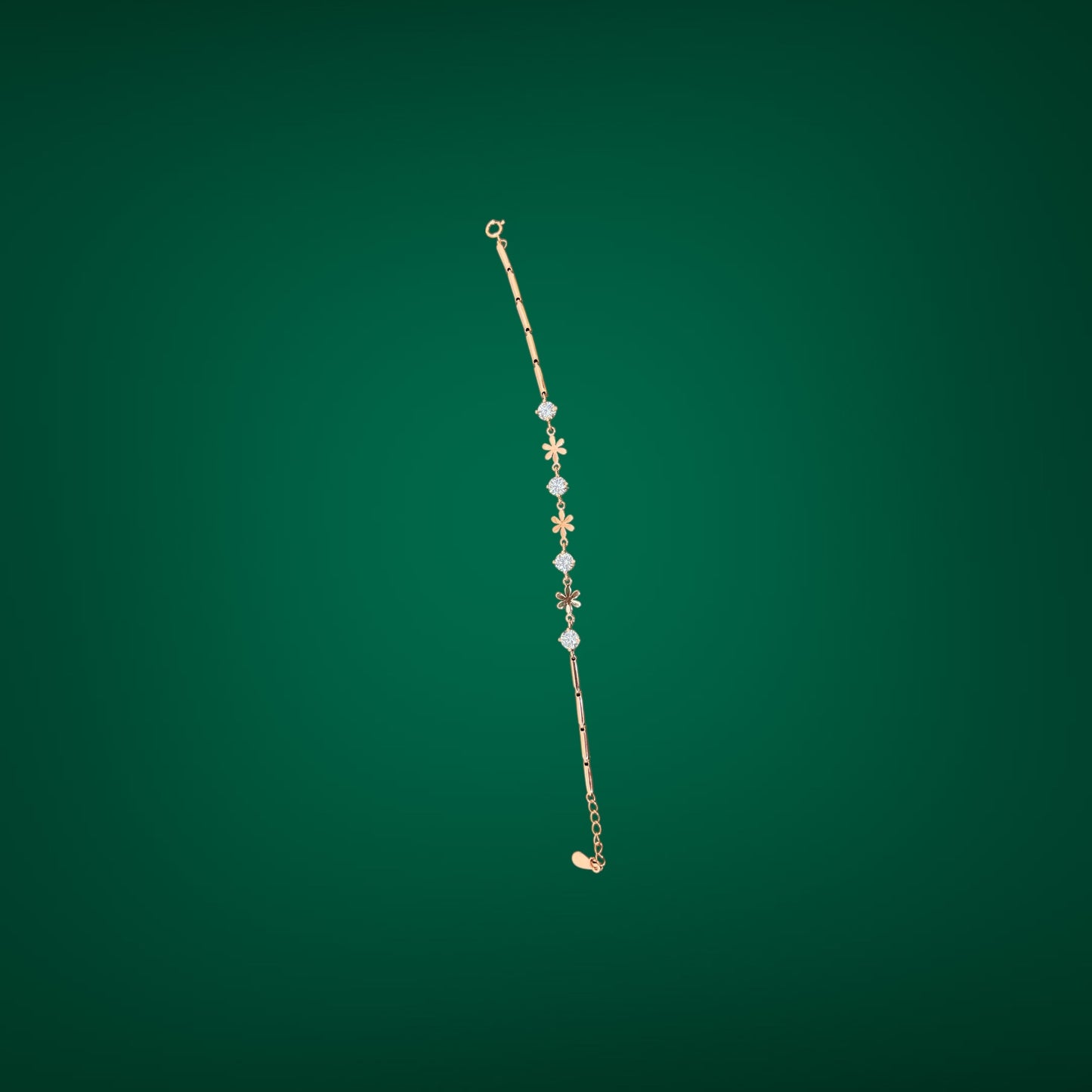 Celestial star solitaire link bracelet