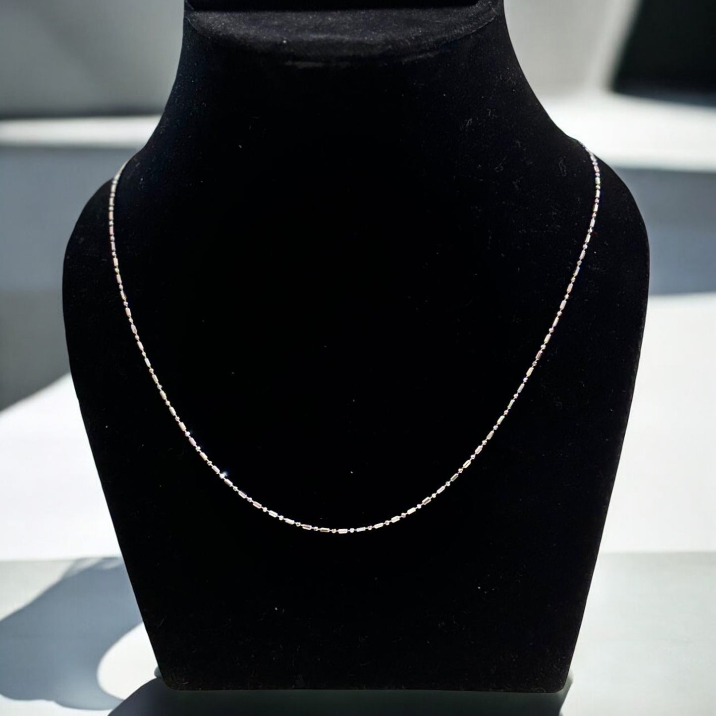 Classic Pipe linked 925 silver chain