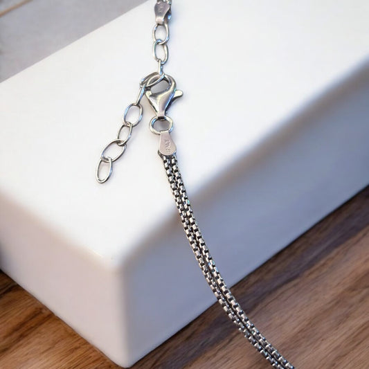 Classic Double String 925 Silver Anklets
