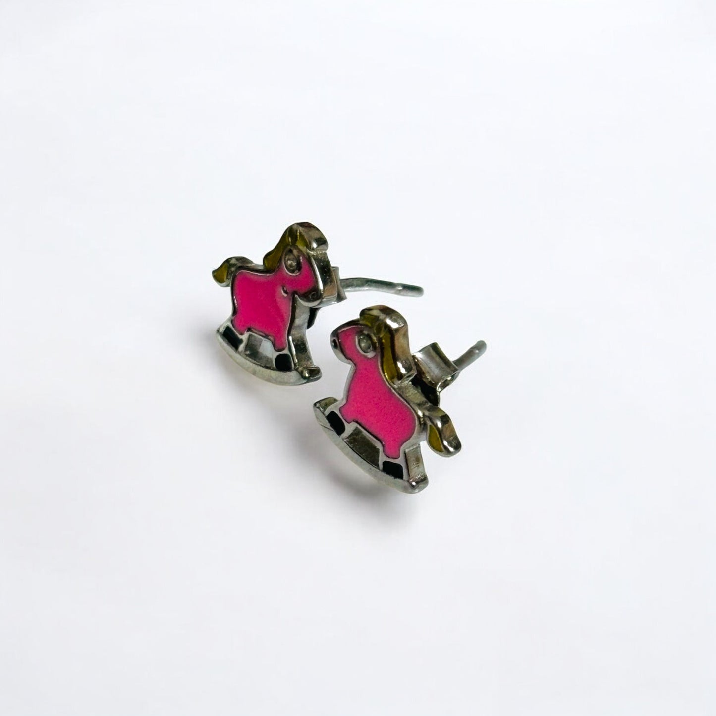 Colorful Horse Kids Silver Earring